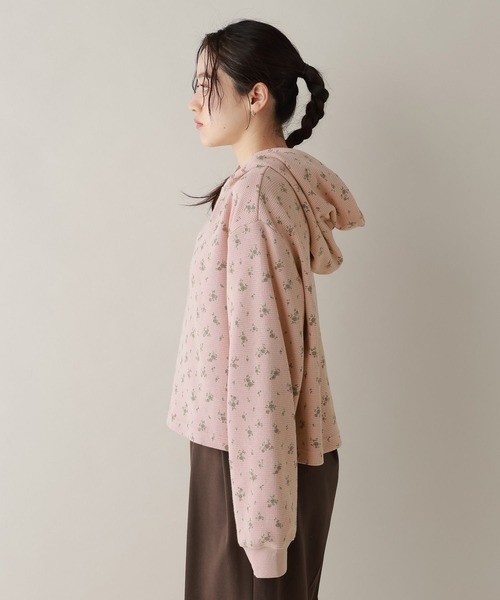 RAGEBLUE（レイジブルー）の「ワッフルフラワーパーカー（パーカー・レディース・グレー/ピンク・FREE）」の14枚目の写真