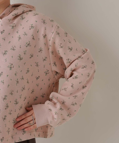 RAGEBLUE（レイジブルー）の「ワッフルフラワーパーカー（パーカー・レディース・グレー/ピンク・FREE）」の17枚目の写真