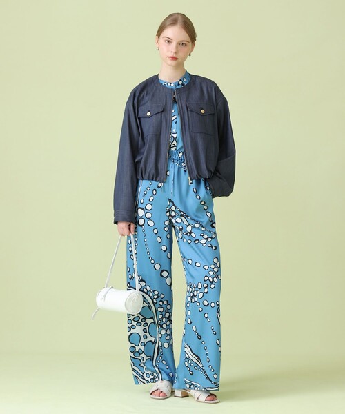 ANAYI（アナイ）の「【セットアップ対応商品】パールドットプリントゴムウエストパンツ（その他パンツ・レディース・ブルー・38/36/34）」の6枚目の写真