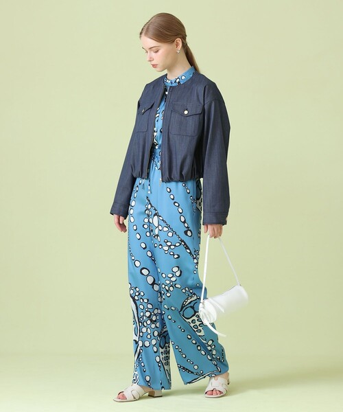 ANAYI（アナイ）の「【セットアップ対応商品】パールドットプリントゴムウエストパンツ（その他パンツ・レディース・ブルー・38/36/34）」の7枚目の写真
