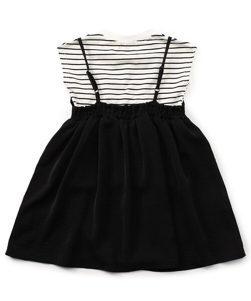 Seraph（セラフ）の「フレンチスリーブTシャツ　キャミソールワンピースセット_ジュニア対応（ワンピース・キッズ・ピンク/カーキ/ブラック・90/80/140/130/120/110/100）」の8枚目の写真