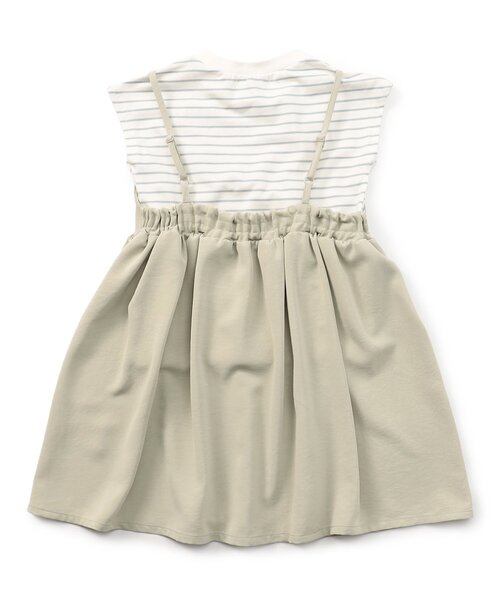 Seraph（セラフ）の「フレンチスリーブTシャツ　キャミソールワンピースセット_ジュニア対応（ワンピース・キッズ・ピンク/カーキ/ブラック・90/80/140/130/120/110/100）」の7枚目の写真