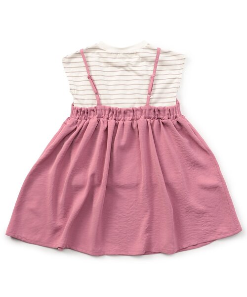 Seraph（セラフ）の「フレンチスリーブTシャツ　キャミソールワンピースセット_ジュニア対応（ワンピース・キッズ・ピンク/カーキ/ブラック・90/80/140/130/120/110/100）」の9枚目の写真