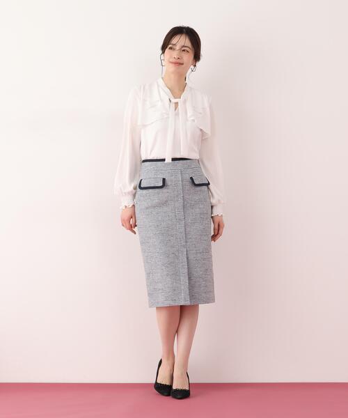 PINKY&DIANNE(ピンキーアンドダイアン)の「◆ラッフルボウタイブラウス(シャツ/ブラウス・レディース・ホワイト系その他2/ブラック/ブルー系その他3・38)」の6枚目の写真