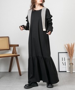 ZOZO限定・多サイズ】Aラインギャザーワンピース≪Made by ZOZO