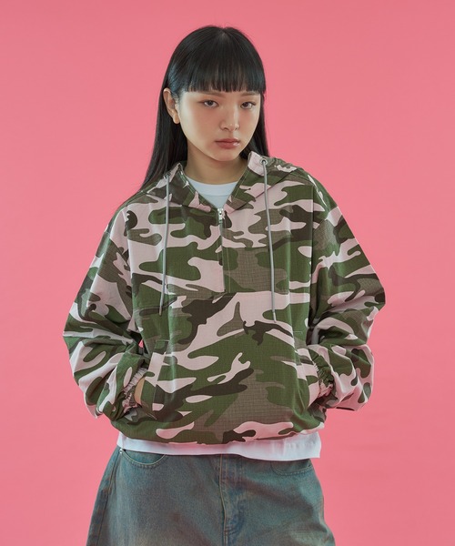 WISH FOR EVER(ウィッシュフォーエバー)の「【 3color / 3size 】DRAW CODE COLOR SCHEME ANORAK / ドローコードカラースキームアノラック(パーカー・メンズ・ピンク/ブルー/オレンジ・MEDIUM/LARGE/SMALL)」の1枚目の写真