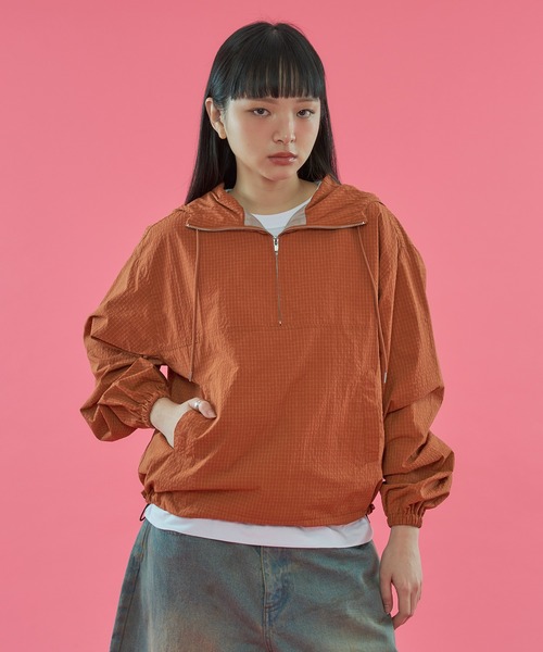 WISH FOR EVER(ウィッシュフォーエバー)の「【 3color / 3size 】DRAW CODE COLOR SCHEME ANORAK / ドローコードカラースキームアノラック(パーカー・メンズ・ピンク/ブルー/オレンジ・MEDIUM/LARGE/SMALL)」の3枚目の写真