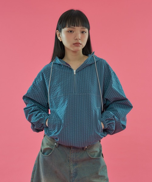 WISH FOR EVER(ウィッシュフォーエバー)の「【 3color / 3size 】DRAW CODE COLOR SCHEME ANORAK / ドローコードカラースキームアノラック(パーカー・メンズ・ピンク/ブルー/オレンジ・MEDIUM/LARGE/SMALL)」の2枚目の写真