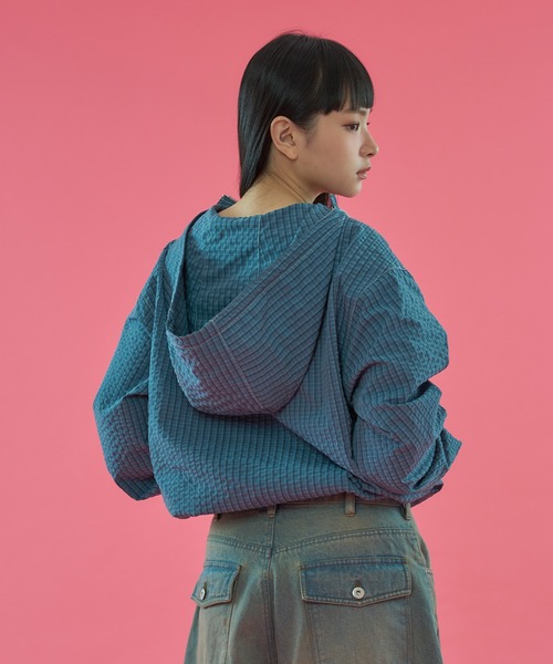 WISH FOR EVER(ウィッシュフォーエバー)の「【 3color / 3size 】DRAW CODE COLOR SCHEME ANORAK / ドローコードカラースキームアノラック(パーカー・メンズ・ピンク/ブルー/オレンジ・MEDIUM/LARGE/SMALL)」の4枚目の写真