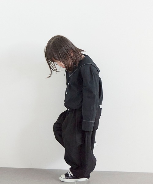 LOWRYS FARM（ローリーズファーム）の「セーラーシャツＬＳ　642963（シャツ/ブラウス・キッズ・ベージュ/ブラック/オフホワイト・120cm/110cm/130cm/150cm/140cm）」の6枚目の写真