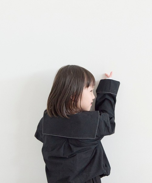 LOWRYS FARM（ローリーズファーム）の「セーラーシャツＬＳ　642963（シャツ/ブラウス・キッズ・ベージュ/ブラック/オフホワイト・120cm/110cm/130cm/150cm/140cm）」の9枚目の写真