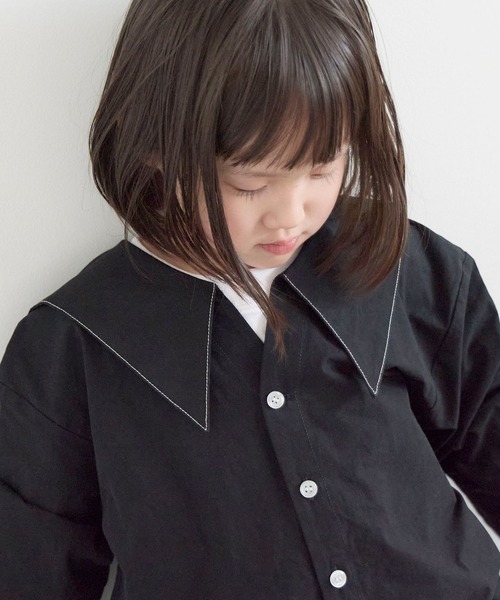 LOWRYS FARM（ローリーズファーム）の「セーラーシャツＬＳ　642963（シャツ/ブラウス・キッズ・ベージュ/ブラック/オフホワイト・120cm/110cm/130cm/150cm/140cm）」の10枚目の写真