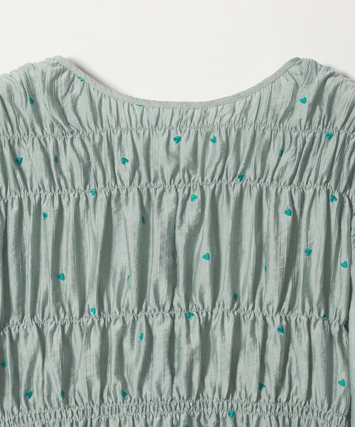 EMMEL REFINES（エメルリファインズ）の「＜EMMEL REFINES＞EM ハートシシュウ シャーリング ブラウス（シャツ/ブラウス・レディース・ライトブルー/ブラック/ライム・FREE）」の13枚目の写真