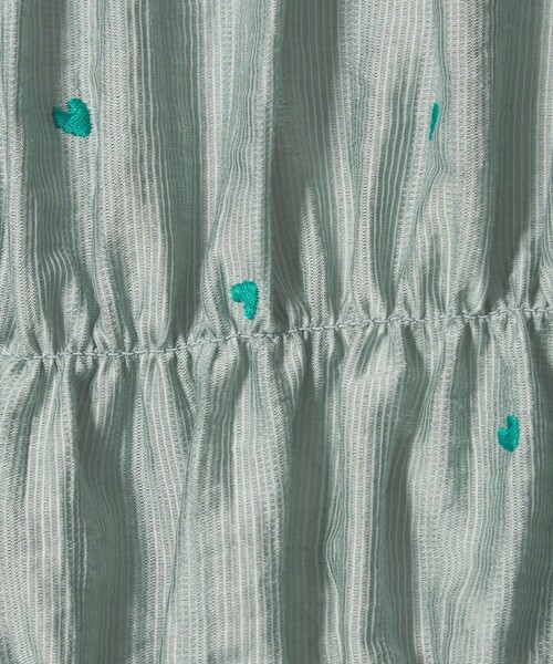 EMMEL REFINES（エメルリファインズ）の「＜EMMEL REFINES＞EM ハートシシュウ シャーリング ブラウス（シャツ/ブラウス・レディース・ライトブルー/ブラック/ライム・FREE）」の14枚目の写真