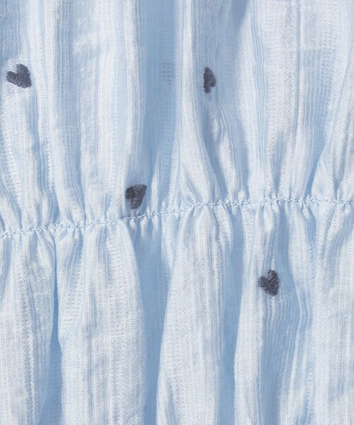 EMMEL REFINES（エメルリファインズ）の「＜EMMEL REFINES＞EM ハートシシュウ シャーリング ブラウス（シャツ/ブラウス・レディース・ライトブルー/ブラック/ライム・FREE）」の18枚目の写真