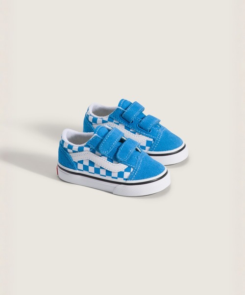 VANS(バンズ)の「トドラー オールドスクール V / Old Skool V COLOR THEORY CHECK VN000CRWFNM1(スニーカー・キッズ・ブルー・4/5/6/7/8/9/10)」の2枚目の写真