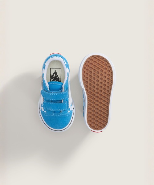 VANS(バンズ)の「トドラー オールドスクール V / Old Skool V COLOR THEORY CHECK VN000CRWFNM1(スニーカー・キッズ・ブルー・4/5/6/7/8/9/10)」の3枚目の写真