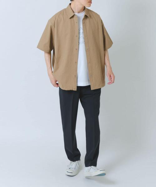 ITEMS URBANRESEARCH(アイテムズ アーバンリサーチ)の「『撥水/防汚/接触冷感』多機能 ウエスト切替 イージーパンツ(楽着シリーズ)(その他パンツ・メンズ・チャコールグレー/ネイビー/ベージュ・MEDIUM/LARGE)」の8枚目の写真