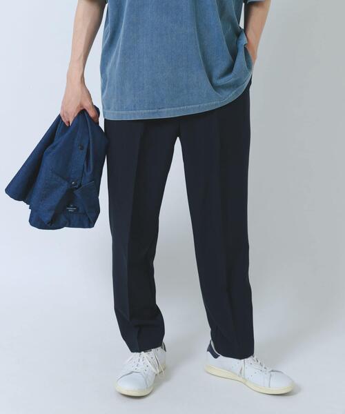 ITEMS URBANRESEARCH(アイテムズ アーバンリサーチ)の「『撥水/防汚/接触冷感』多機能 ウエスト切替 イージーパンツ(楽着シリーズ)(その他パンツ・メンズ・チャコールグレー/ネイビー/ベージュ・MEDIUM/LARGE)」の4枚目の写真