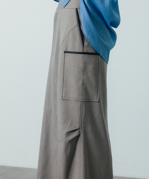 CITY TOKYO(シティトウキョウ)の「【CITY TOKYO/シティートウキョウ】タッキングカーゴスカート(スカート・レディース・ベージュ/ブラック・1/2)」の15枚目の写真