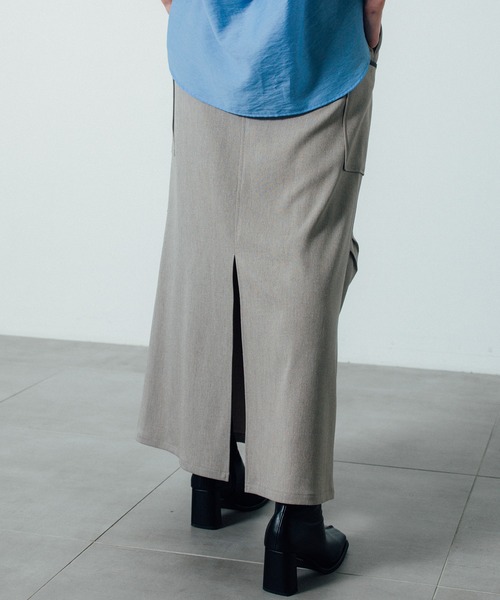 CITY TOKYO(シティトウキョウ)の「【CITY TOKYO/シティートウキョウ】タッキングカーゴスカート(スカート・レディース・ベージュ/ブラック・1/2)」の16枚目の写真