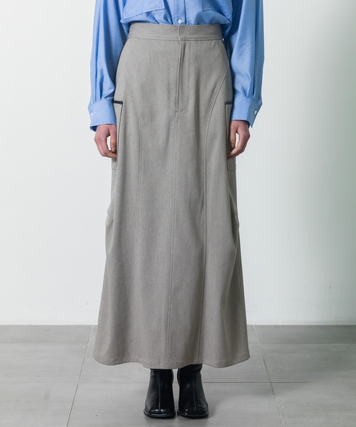 CITY TOKYO(シティトウキョウ)の「【CITY TOKYO/シティートウキョウ】タッキングカーゴスカート(スカート・レディース・ベージュ/ブラック・1/2)」の17枚目の写真