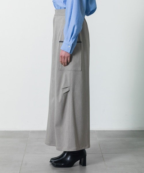 CITY TOKYO(シティトウキョウ)の「【CITY TOKYO/シティートウキョウ】タッキングカーゴスカート(スカート・レディース・ベージュ/ブラック・1/2)」の18枚目の写真