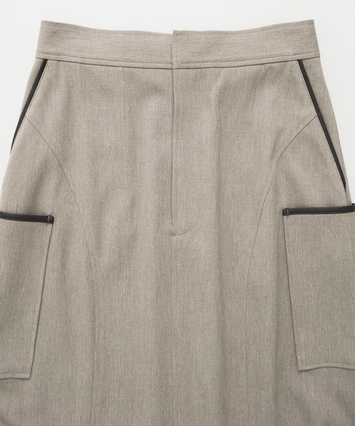 CITY TOKYO(シティトウキョウ)の「【CITY TOKYO/シティートウキョウ】タッキングカーゴスカート(スカート・レディース・ベージュ/ブラック・1/2)」の8枚目の写真