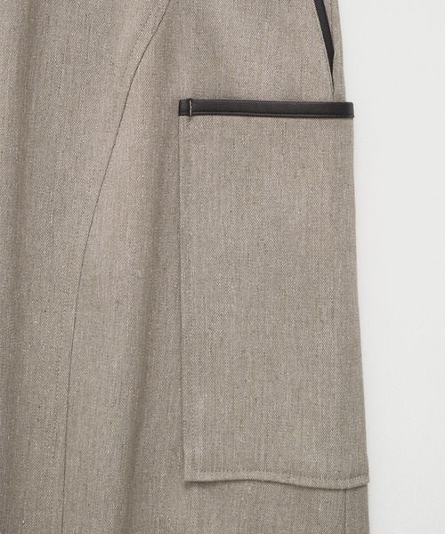 CITY TOKYO(シティトウキョウ)の「【CITY TOKYO/シティートウキョウ】タッキングカーゴスカート(スカート・レディース・ベージュ/ブラック・1/2)」の9枚目の写真