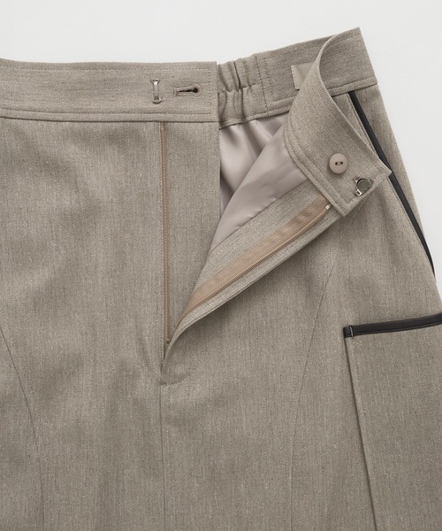 CITY TOKYO(シティトウキョウ)の「【CITY TOKYO/シティートウキョウ】タッキングカーゴスカート(スカート・レディース・ベージュ/ブラック・1/2)」の13枚目の写真