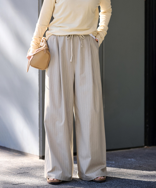 FRAMeWORK(フレームワーク)の「TOPカラーイージースラックス(スラックス・レディース・ブラウン系その他/ベージュ・36/38/40)」の1枚目の写真