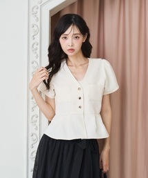 Peplum Flare Silhouette Top/ペプラムフレアシルエットトップス