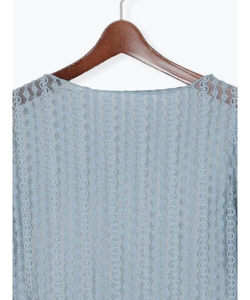 Te chichi(テチチ)の「ストレッチレーストップス《2026 spring catalog item》(Tシャツ/カットソー・レディース・オフホワイト/クリーム/サックスブルー・F)」の16枚目の写真