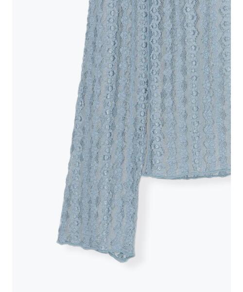 Te chichi(テチチ)の「ストレッチレーストップス《2026 spring catalog item》(Tシャツ/カットソー・レディース・オフホワイト/クリーム/サックスブルー・F)」の17枚目の写真