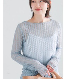Te chichi（テチチ）の「ストレッチレーストップス《2026 spring catalog item》（Tシャツ/カットソー）」
