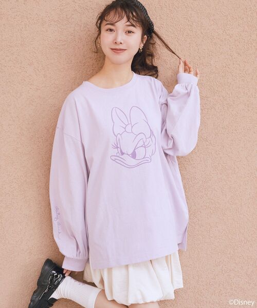 Disney(ディズニー)の「Disney/アソートプリントロンTEE(Tシャツ/カットソー・レディース・チャコールグレー/ブラウン/グリーン/ピンク/ライトブルー/ラベンダー・FREE)」の17枚目の写真