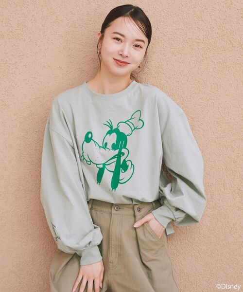 Disney(ディズニー)の「Disney/アソートプリントロンTEE(Tシャツ/カットソー・レディース・チャコールグレー/ブラウン/グリーン/ピンク/ライトブルー/ラベンダー・FREE)」の20枚目の写真
