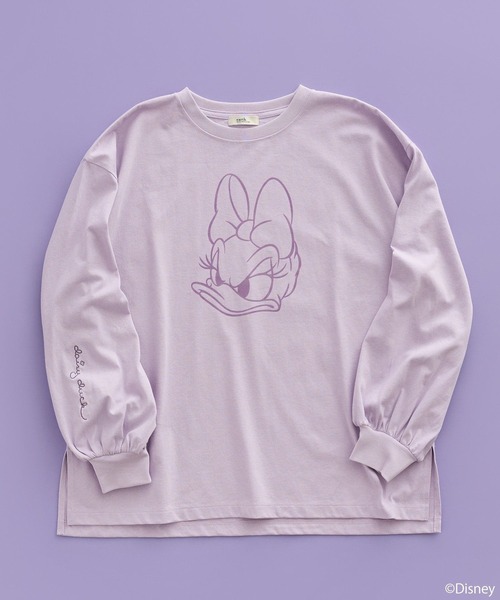 Disney(ディズニー)の「Disney/アソートプリントロンTEE(Tシャツ/カットソー・レディース・チャコールグレー/ブラウン/グリーン/ピンク/ライトブルー/ラベンダー・FREE)」の5枚目の写真