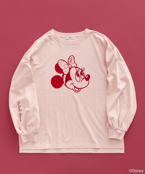 Disney(ディズニー)の「Disney/アソートプリントロンTEE(Tシャツ/カットソー・レディース・チャコールグレー/ブラウン/グリーン/ピンク/ライトブルー/ラベンダー・FREE)」の6枚目の写真