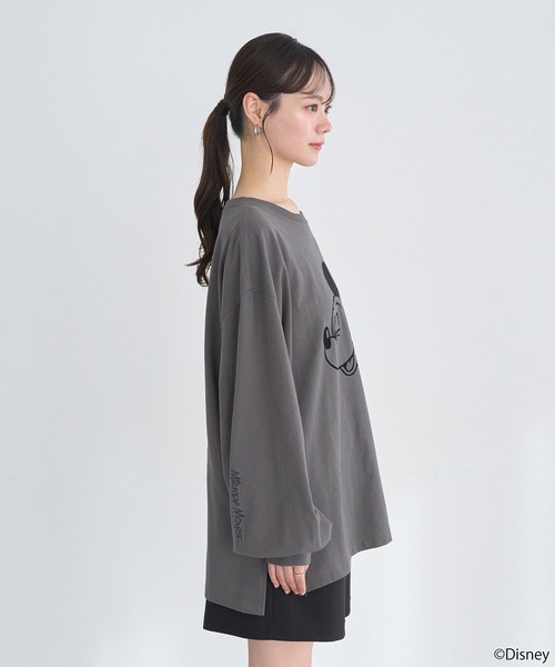 Disney(ディズニー)の「Disney/アソートプリントロンTEE(Tシャツ/カットソー・レディース・チャコールグレー/ブラウン/グリーン/ピンク/ライトブルー/ラベンダー・FREE)」の15枚目の写真