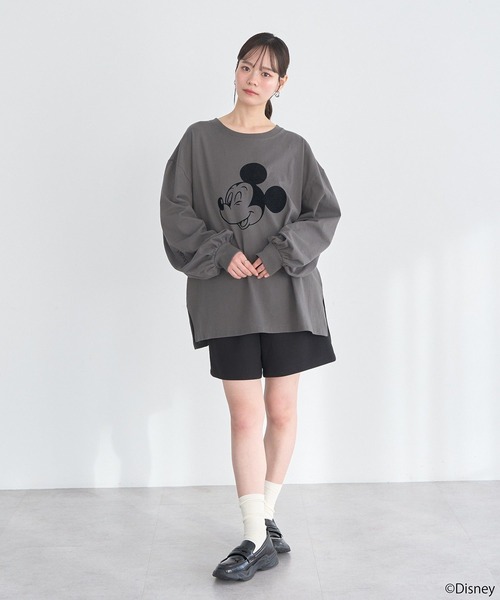 Disney(ディズニー)の「Disney/アソートプリントロンTEE(Tシャツ/カットソー・レディース・チャコールグレー/ブラウン/グリーン/ピンク/ライトブルー/ラベンダー・FREE)」の17枚目の写真