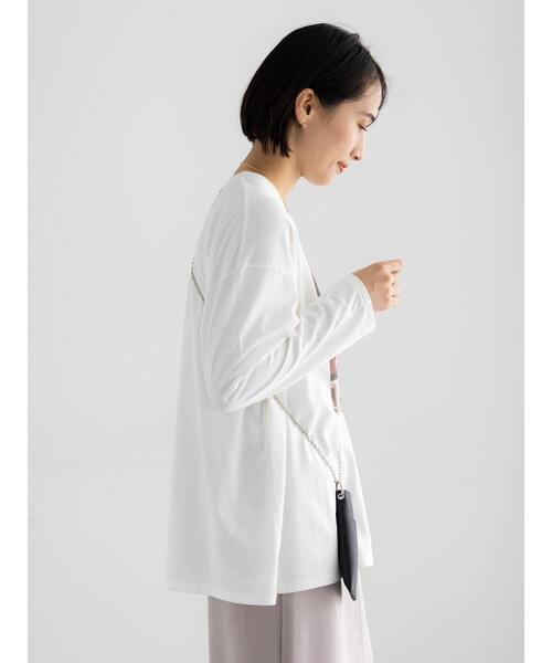 Te chichi（テチチ）の「フォトプリントロングスリーブTシャツ（Tシャツ/カットソー・レディース・ブラック/オフホワイト・F）」の14枚目の写真