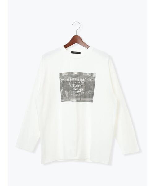 Te chichi（テチチ）の「フォトプリントロングスリーブTシャツ（Tシャツ/カットソー・レディース・ブラック/オフホワイト・F）」の6枚目の写真