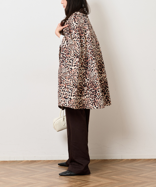 Bonum(ボナム)の「LEOPARD CAPE SPRING コート(ポンチョ・レディース・ブラウン・FREE)」の7枚目の写真