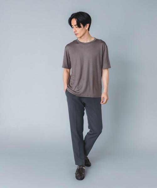 URBAN RESEARCH ROSSO MEN（アーバンリサーチロッソメン）の「『マシンウォッシャブル』『XLサイズあり』ハイクオリティショートスリーブウールTシャツ（Tシャツ/カットソー・メンズ・ブラック/グレー系その他/ネイビー・X-LARGE/LARGE/MEDIUM）」の6枚目の写真