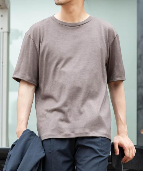 URBAN RESEARCH ROSSO MEN（アーバンリサーチロッソメン）の「『マシンウォッシャブル』『XLサイズあり』ハイクオリティショートスリーブウールTシャツ（Tシャツ/カットソー・メンズ・ブラック/グレー系その他/ネイビー・X-LARGE/LARGE/MEDIUM）」の10枚目の写真