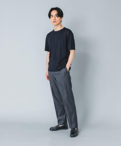 URBAN RESEARCH ROSSO MEN（アーバンリサーチロッソメン）の「『マシンウォッシャブル』『XLサイズあり』ハイクオリティショートスリーブウールTシャツ（Tシャツ/カットソー・メンズ・ブラック/グレー系その他/ネイビー・X-LARGE/LARGE/MEDIUM）」の19枚目の写真