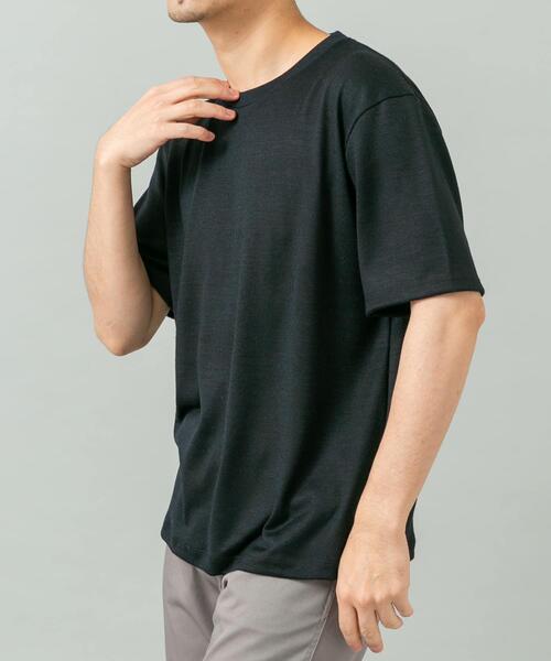URBAN RESEARCH ROSSO MEN（アーバンリサーチロッソメン）の「『マシンウォッシャブル』『XLサイズあり』ハイクオリティショートスリーブウールTシャツ（Tシャツ/カットソー・メンズ・ブラック/グレー系その他/ネイビー・X-LARGE/LARGE/MEDIUM）」の21枚目の写真