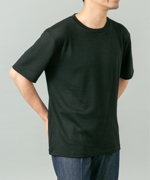 URBAN RESEARCH ROSSO MEN（アーバンリサーチロッソメン）の「『XLサイズあり』ハイクオリティショートスリーブウールTシャツ（Tシャツ/カットソー・メンズ・ブラック/グレー系その他/ネイビー・X-LARGE/LARGE/MEDIUM）」の5枚目の写真