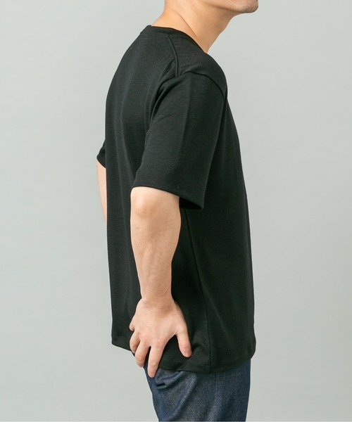 URBAN RESEARCH ROSSO MEN（アーバンリサーチロッソメン）の「『XLサイズあり』ハイクオリティショートスリーブウールTシャツ（Tシャツ/カットソー・メンズ・ブラック/グレー系その他/ネイビー・X-LARGE/LARGE/MEDIUM）」の6枚目の写真